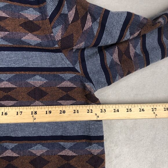 WOOLRICH Aztec Flannel Shirt Women's‎ XL Blue Button Up Casual Western Ranch - Picture 9 of 16